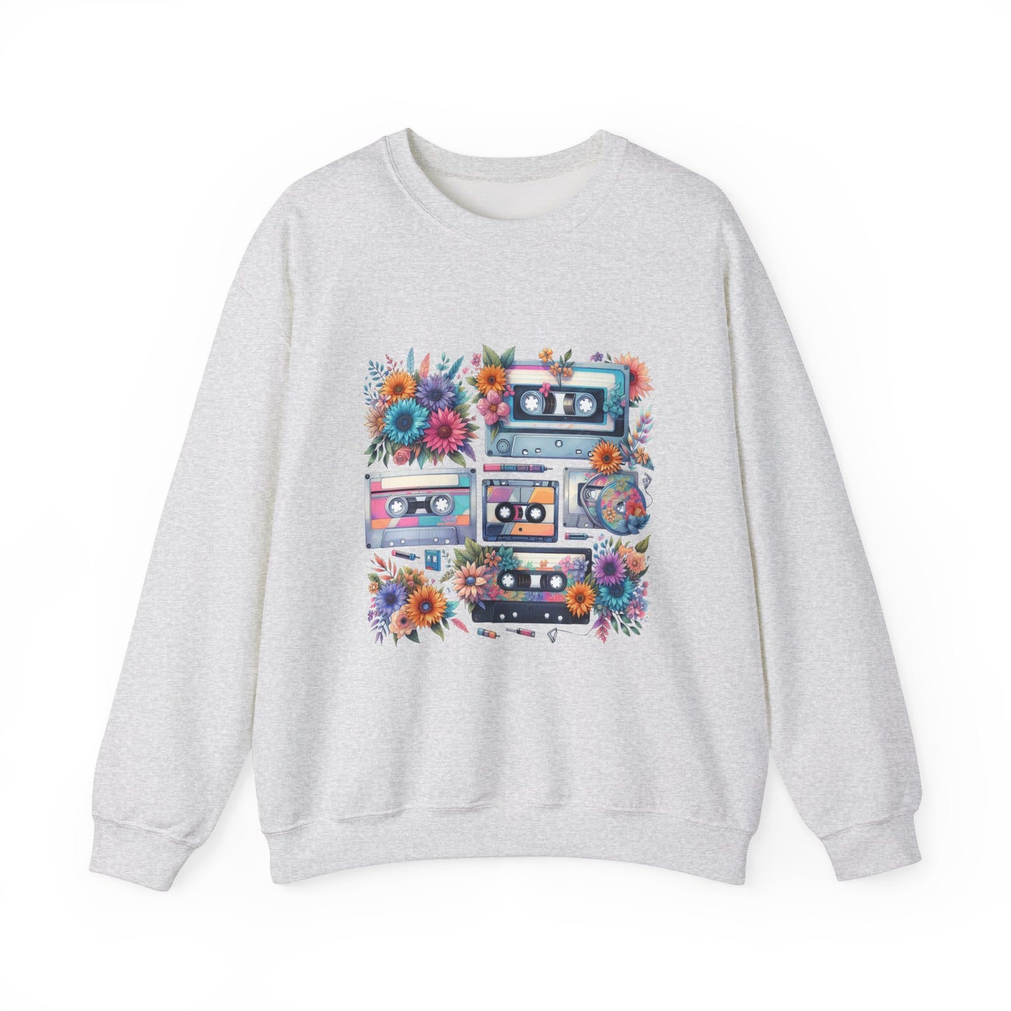 [GILDAN] Retro Vintage Floral Cassette Sweatshirt