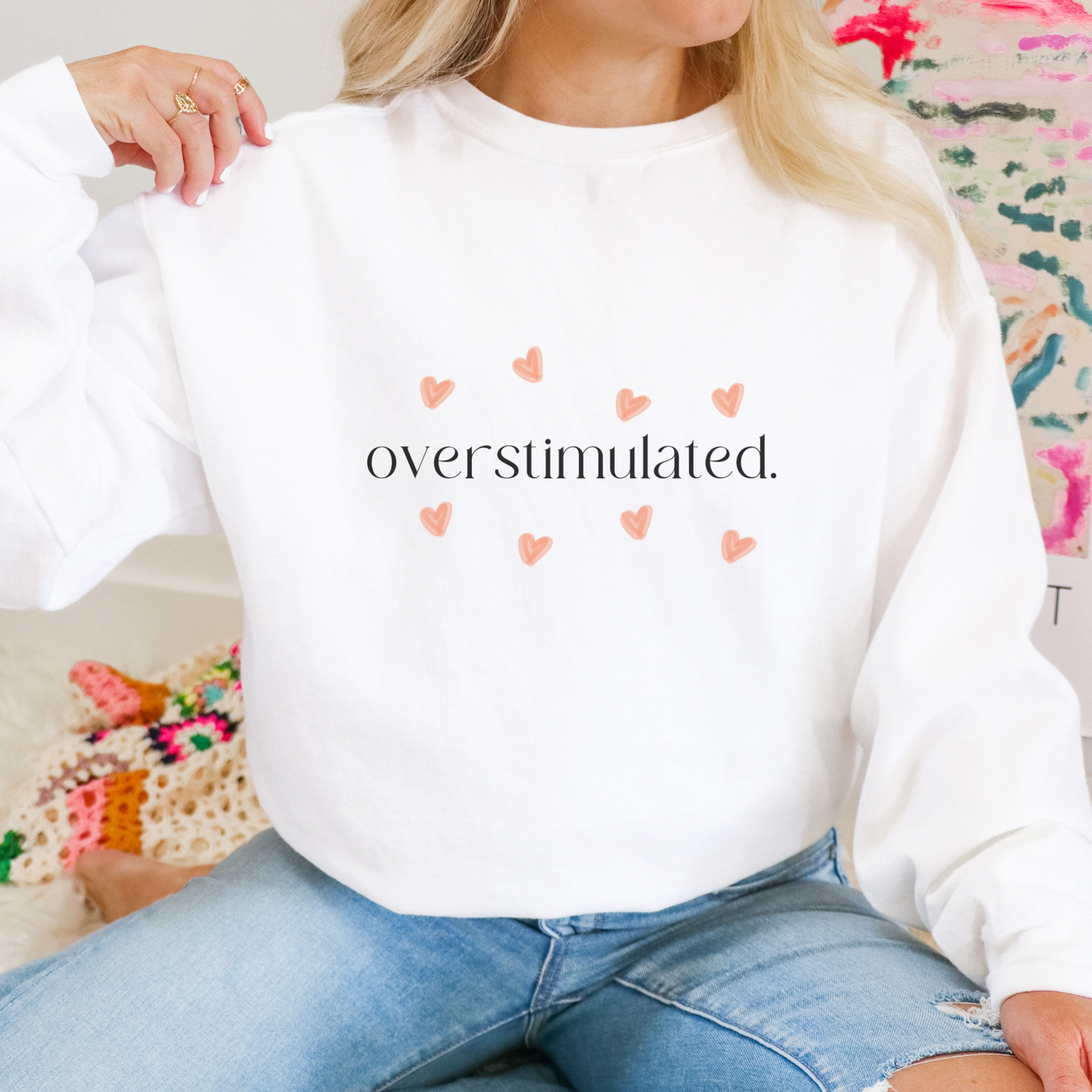 [GILDAN] overstimulated Hearts Sweatshirt